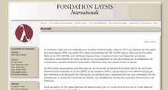 Desktop Screenshot of fondationlatsis.org