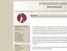 Tablet Screenshot of fondationlatsis.org